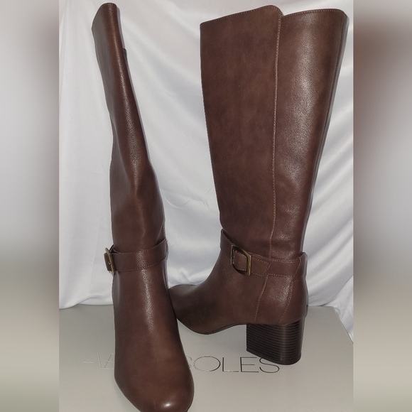 Aerosoles Patience Knee High Boots Mid Shaft Dark Brown 11M - Picture 4 of 9